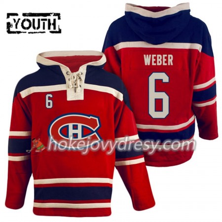 Montreal Canadiens Shea Weber 6 Červená Sawyer Mikiny Hooded - Dětské